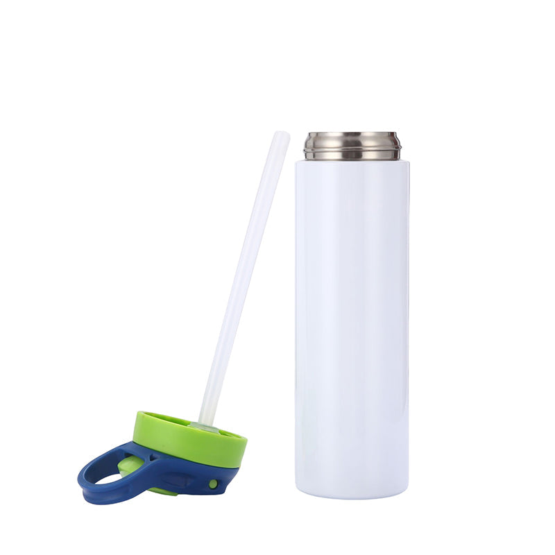 20oz Case (25 UNITS) 600Ml Sublimation Cup Insulated Water Bottle, with Straw and Lid, Sublimation Water Bottle Blank