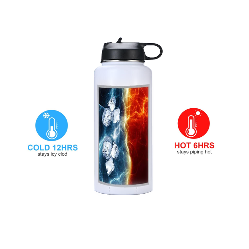 32oz Case (25 UNITS)Wide Mouth Sublimation Tumbler Blank Stainless Steel Sports Water Bottle Kettle with Straw Cover with Nozzle Cover