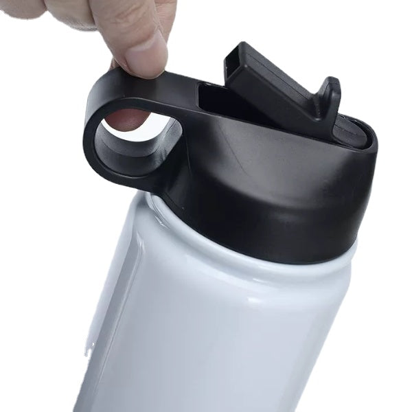 32oz Case (25 UNITS)Wide Mouth Sublimation Tumbler Blank Stainless Steel Sports Water Bottle Kettle with Straw Cover with Nozzle Cover
