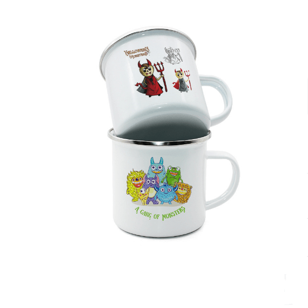 Case of 30pk 12oz Enamel Mug for Sublimation Tumbler Blank with Handle