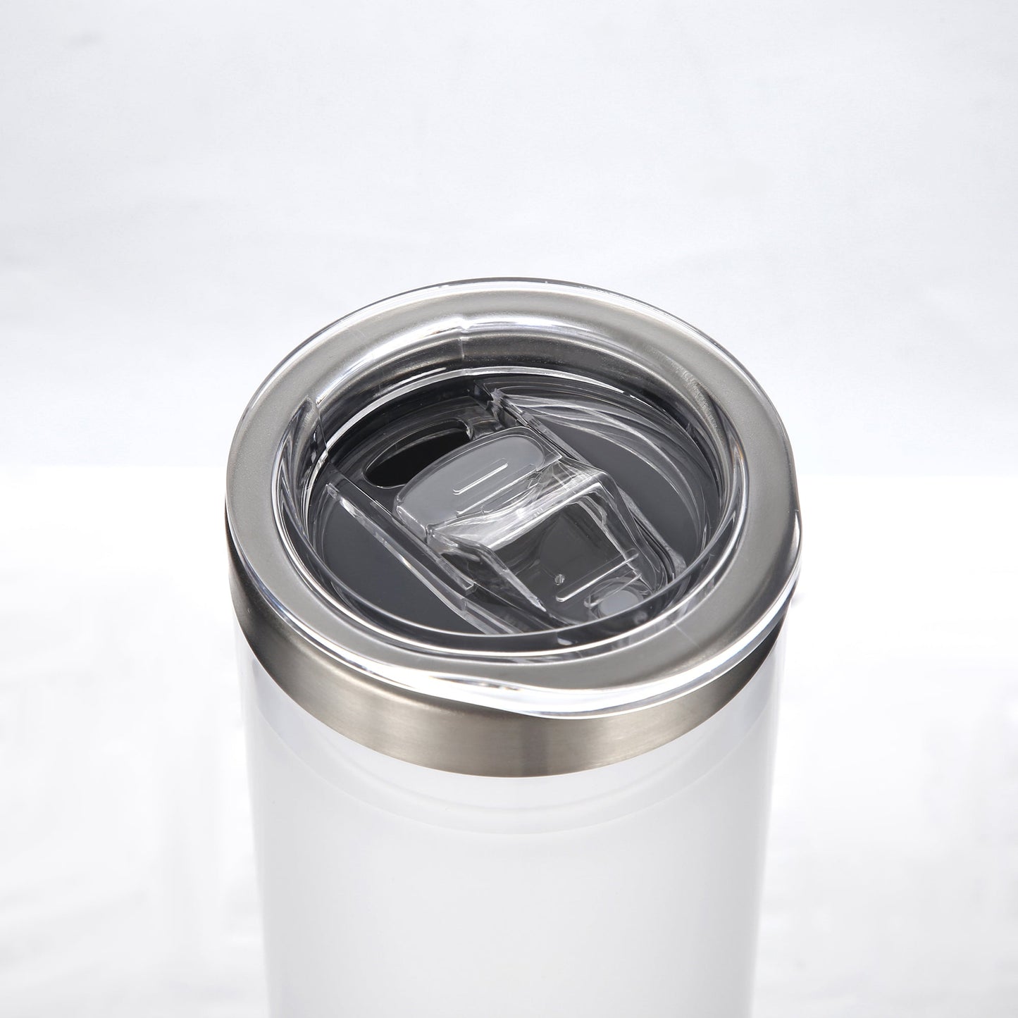 25Pack 20oz Double Wall Sublimation  printing Snow Globe Stainless Steel  Acrylic Pre Drilled Snowglobe Straight Tumbler with Lid