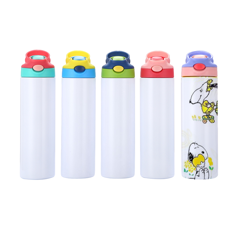 20oz Case (25 UNITS) 600Ml Sublimation Cup Insulated Water Bottle, with Straw and Lid,  Sublimation Water Bottle Blank