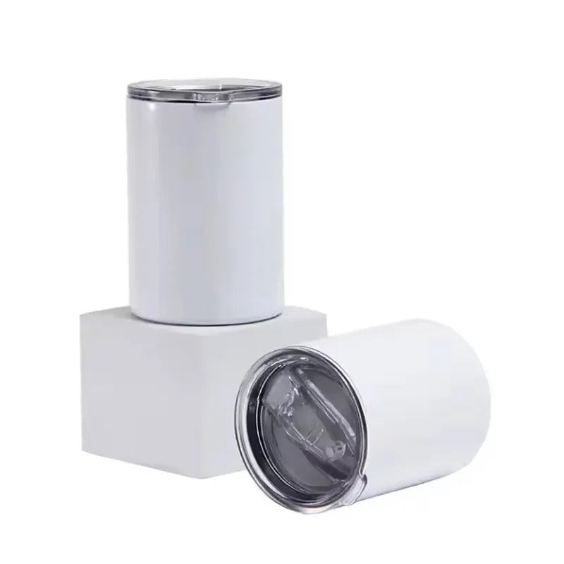 12 oz case (25 pieces) sublimation blank double wall vacuum insulated stainless steel straight tumbler coffee cup with stainless steel straw