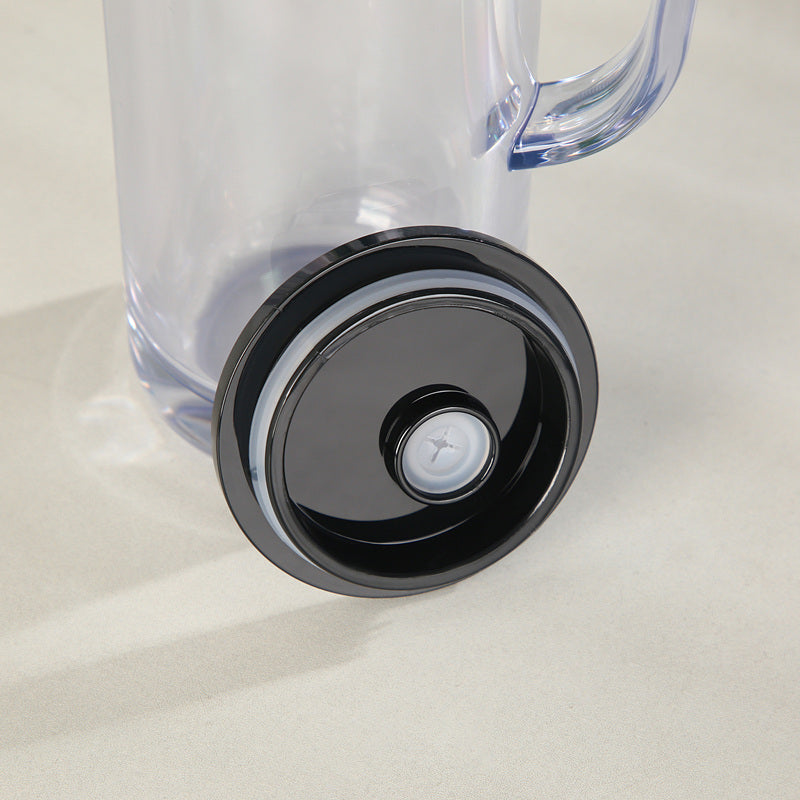16oz/20oz Case (25 Units ) Snowglobe Plastic Tumbler Double Wall Leak-Proof BPA Free Eco-Friendly Mug with Handle and Plugs