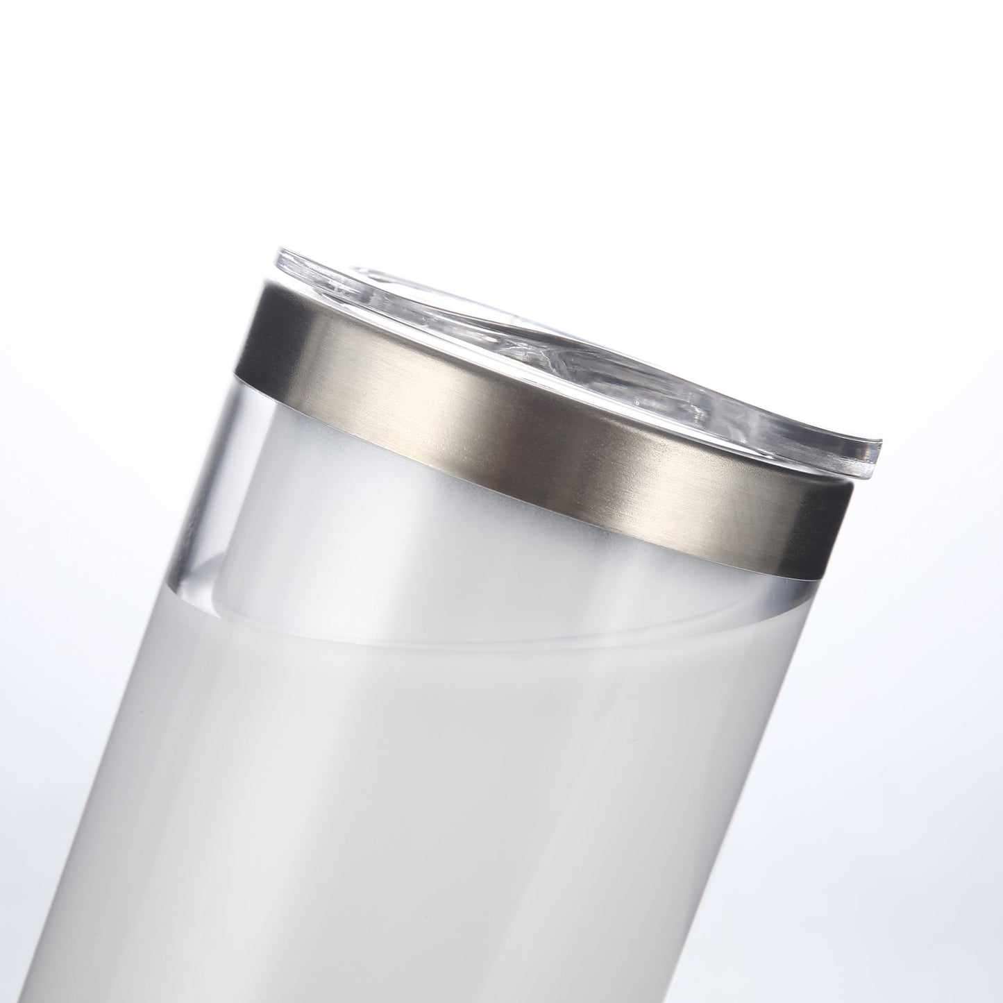 25Pack 20oz Double Wall Sublimation  printing Snow Globe Stainless Steel  Acrylic Pre Drilled Snowglobe Straight Tumbler with Lid