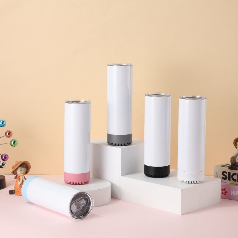 5Pack 25Pack 20oz New Models Sublimation Bluetooth Speaker Tumbler Straight Skinny