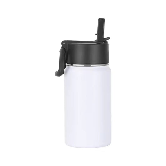 12oz Case (16unit) Sublimated Stainless Steel Double Walled Children's Sports Water Bottle with Lid