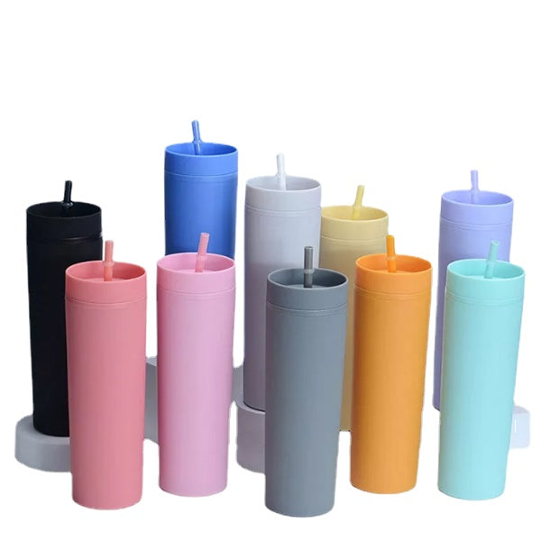 16oz (30 / UNITS) Skinny Matte Pastel Colored Acrylic Tumblers